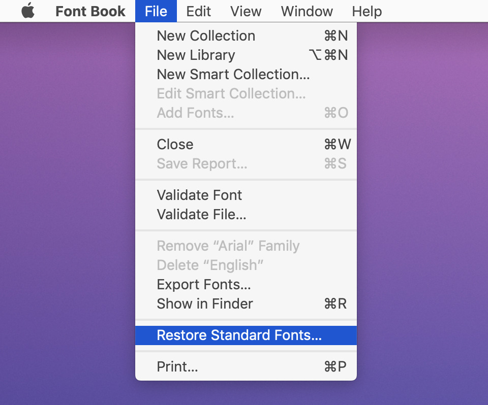 Font Book